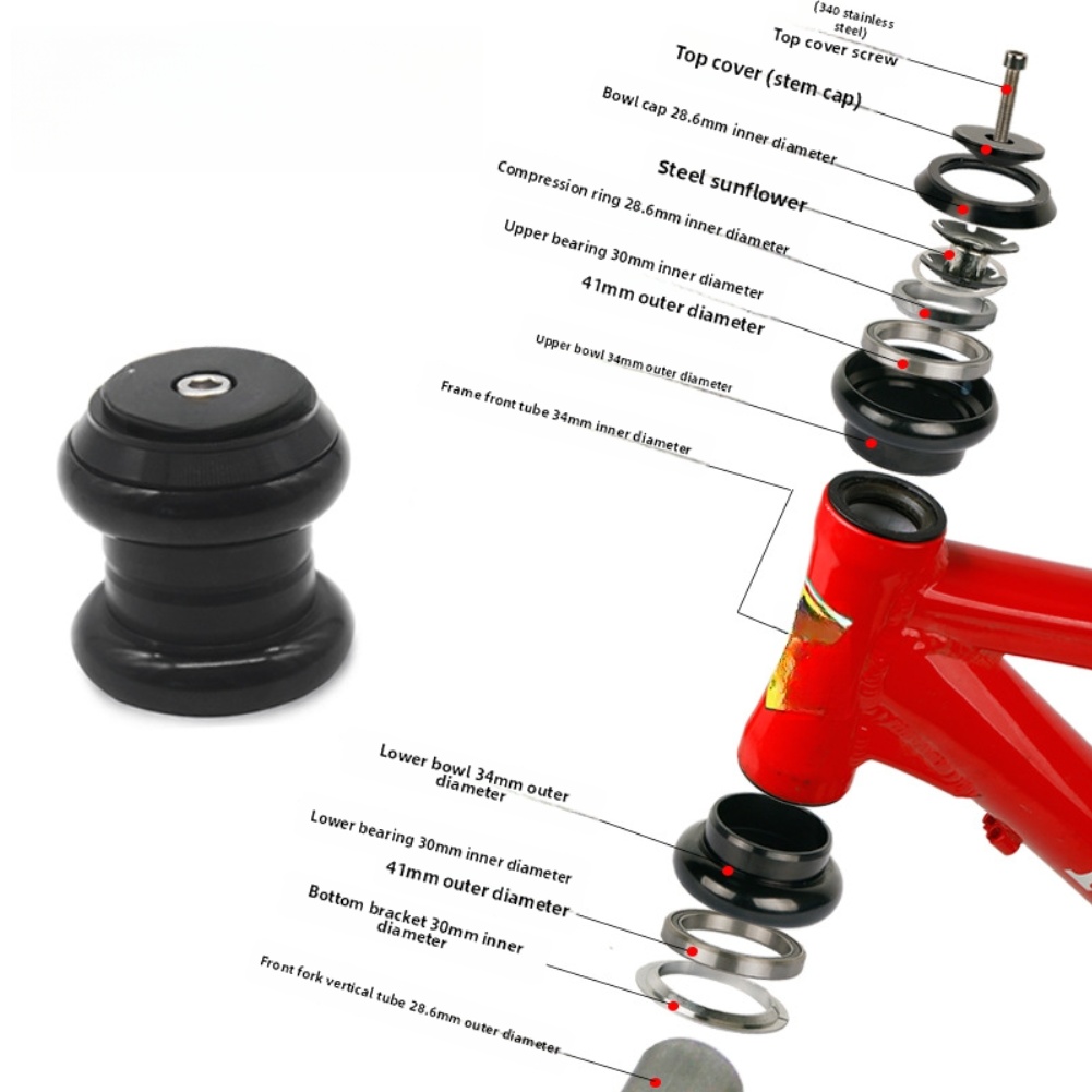 Mountain Biking Tube - 28,6 mm voor de bovenste kopschroef